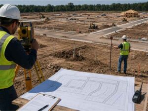 Land survey companies near me supporting a multi lot development project in West Palm Beach Florida.